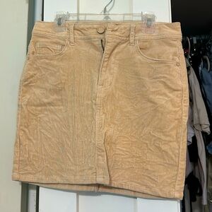 Corduroy mini skirt